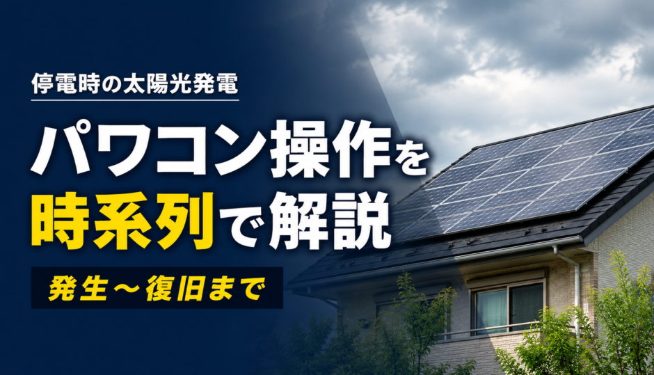 停電時の太陽光パワコンの操作手順