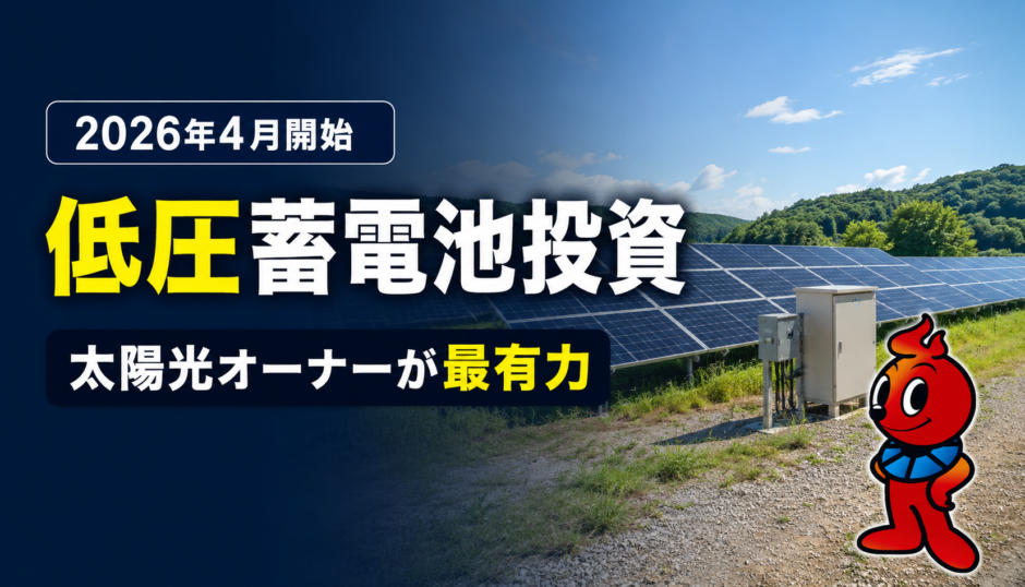 低圧蓄電池投資