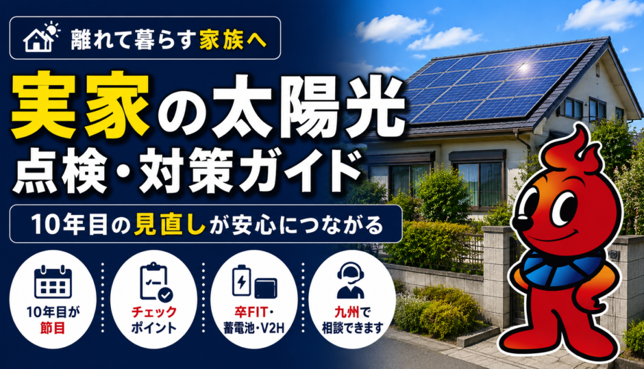 実家の太陽光は大丈夫？親世代の設備で子が確認すべき点検ポイント